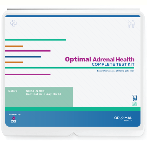 Optimal Adrenal Health - Complete - Easy & Convenient At Home Lab Test Kit Saliva Collection